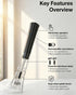 2 Milk Frother Handheld Rechargeable, Low Noise Electric Coffee Frother Wand with Stand, Stainless Steel Shaft