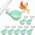 8PC Chicken Water Cups with PVC Tee Fittings for 1/2" Pipe, Automatic