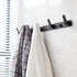 5 Hooks Matte Black Wall Bathroom Towel Hooks, Heavy Duty Shower Wall Coat Rack, Decorative Bath Hooks for Hanging