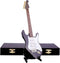 Dselvgvu Wooden Miniature Electric Guitar with Stand and Case Mini Musical Instrument Electric