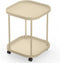 Side Table with Wheels, End Table Living Room Plastic Mobile Sofa Side