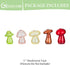 Set 5 Glasseam Mushroom Plant Propagation Stations: Cute Glass Terrarium Jar Propagation Vase of Hydroponic Planters
