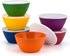 Set of 6 Plastic Bowls with Lids - Unbreakable 6-inch Cereal/Soup/Salad Bowls, Multicolor, BPA Free