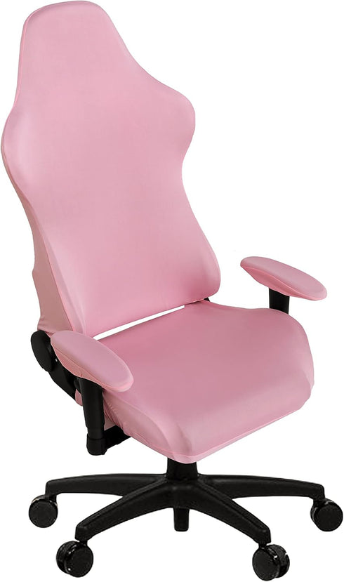 SARAFLORA Stretch Washable Gaming Chair Covers, Computer Chair Slipcovers for Armchair, Swivel Chair (Pink, X-Large)