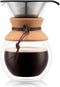 Bodum 34oz Pour Over Coffee Maker, High-Heat Borosilicate Glass with Reusable Stainless