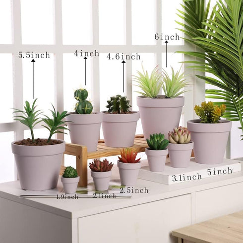 Yishang 1.9 Inch Tiny Pink Terracotta Pots, Pack of 12 Mini White Clay Planters with Drainage Holes for Tiny Cactus