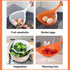 2 Pieces Slotted Strainer Scoop Colander, Plastic Skimmer Spoon with Handle for Kitchen Cooking, White and Orange