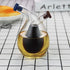 2 1 Clear Glass Oil and Vinegar Bottle, in Olive Oil Dispenser Cruet Bottles Double Pourer Spout Stoppers Kitchen