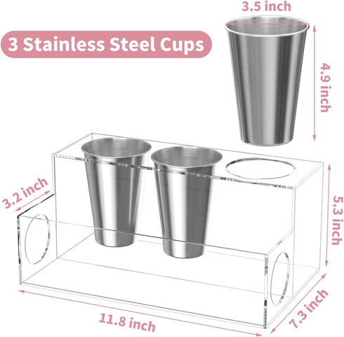 NIUBEE Hair Tool Organizer, Clear Acrylic Hair Dryer and Styling Organizer, Bathroom Countertop Blow Dryer Holder,