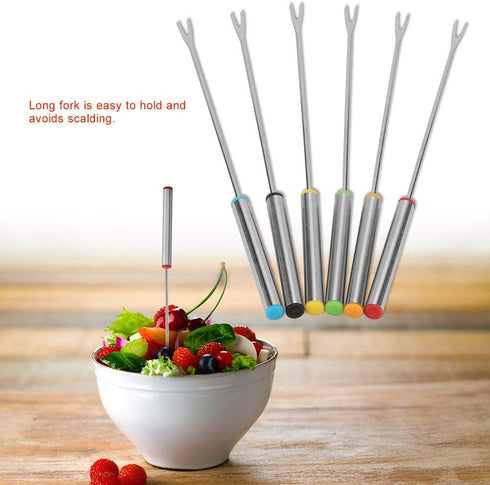 Fondu Fork Set, Stainless Steel Chocolate Forks for Fondue, Cheese Dipping Forks for Chocolate Fountain