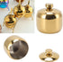 Stainless Steel Gold Spice Container Jar with Lid for Salt, Sugar, Pepper Storage - Kitchen Storage Box (Gold)