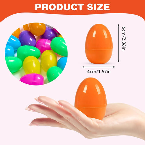 Biubumtu 30Pcs 2.36'' Fillable Easter Eggs, Plastic Bright Easter Eggs Empty Bulk Assortment, Perfect for Easter Egg