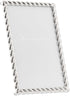 Lawrence Frames Rope Design Metal Frame, 4x6, Silver