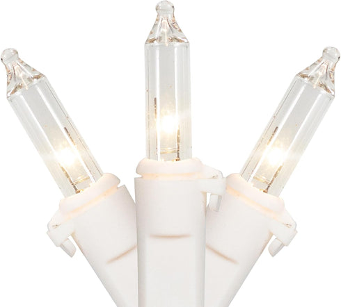 Northlight Mini Incandescent Christmas Lights - Clear - 4' White Wire -