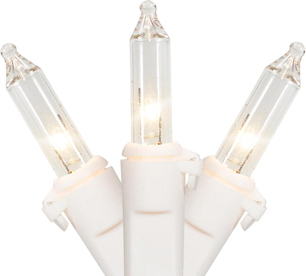 Northlight Mini Incandescent Christmas Lights - Clear - 4' White Wire -