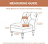 Armless Eco-Ancheng Chair Slipcover - Removable, Washable, Printed Covers for Living & Dining Room