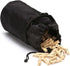 Clothespin Bag Hanging Clothesline Peg Organizer Storage Bags, Dust-proof (Black)