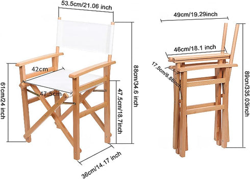 20.86" 16.14" Upone L x W Directors Chair Canvas Replacement Covers Kit for Directors Chairs,Movie Chair Replacement