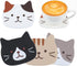 Tyqour 4Pcs Funny Cat Coasters for Drinks, Cute Cat Cup Holder, Silicone Small
