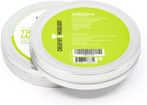 Rimmer The Spice Lab White Traditional Margarita Salt Cocktail Glass - Gluten Free Non-GMO No MSG All Natural Brand