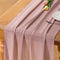 Socomi Dusty Rose Chiffon Table Runner Easter Spring Boho Rustic 10ft 29x120 Inches Wedding Runner Sheer Bridal Shower