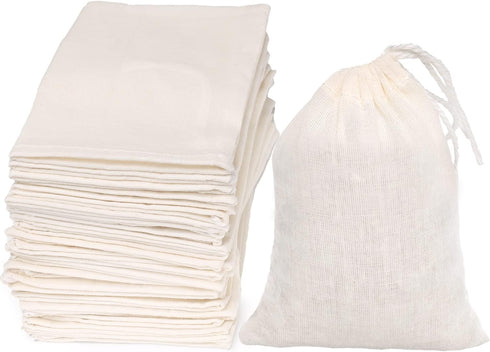 Limko Cotton Muslin Bags, Sachet Bags for Home Supplies (3x4 Inch, 30 Pack)
