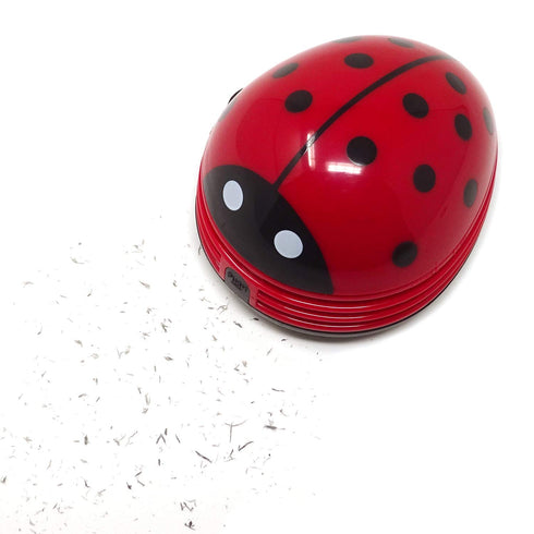 Honbay Ladybug Shaped Portable Corner Desk Vacuum Cleaner, Mini Cute Dust Sweeper