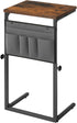 BF77SF01 HOOBRO C Shaped End Table, Adjustable Height Side Table for Sofa, Couch Side Table for Small Spaces, Slide