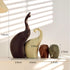 EABOSON 4 Ceramic Modern Art Pcs Elephant Statue Decorations for Home, Office, Living Room, Bedroom - Creative