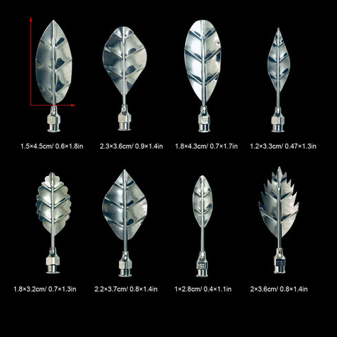 3D Pudding-Nozzle Stainless Steel Flowers Leaves Jelly-Art-Tools Cake Needles Gelatin Tools (AH)