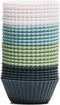 The Silicone Kitchen 24 Pack Mini Silicone Baking Cups, Non-Toxic, BPA Free, Dishwasher Safe, White Blue Green