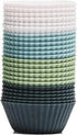 The Silicone Kitchen 24 Pack Mini Silicone Baking Cups, Non-Toxic, BPA Free, Dishwasher Safe, White Blue Green
