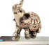 Golden Polyresin Elephant Statue, Lucky Collectible Figurine Gift Home Decor Feng Shui Ornament (Small)