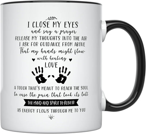 YouNique Designs Massage Therapist Coffee Mug - 11 Ounces, Gifts for Massage Therapists (Black Handle)