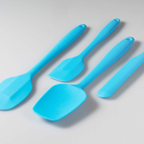 4 Piece Silicone Spatula Set, Flexible Heat Resistant Non-scratch Rubber Spatulas with Stainless Steel Core