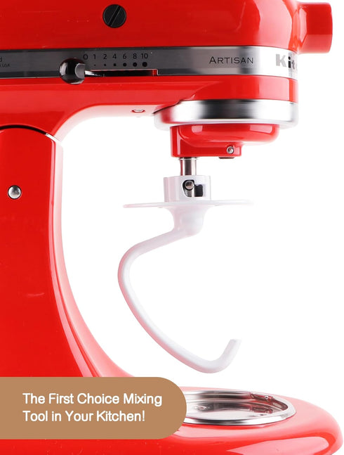 C-shaped K45DH Coated Dough Hook, Attachment for KitchenAid 4.5-5.0 Quart Bowel, Compatible with KitchenAid K45 K45SS KSM90 KSM150 Tilt-Head Stand Mixers