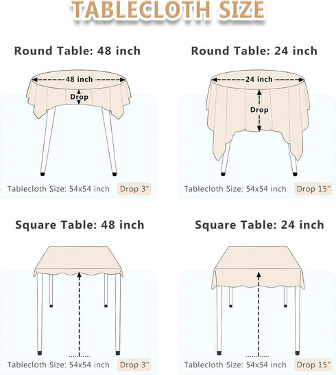 ShinyBeauty Sequin Tablecloth Table Linen Cover for Wedding Party Decor Backdrops ~1122S (54x54-Inch, Gold)