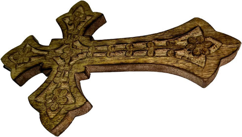 Iconsgr Handmade Wooden Holy Orthodox Religious Wood Carved Cross Christ Crucifix Athos.