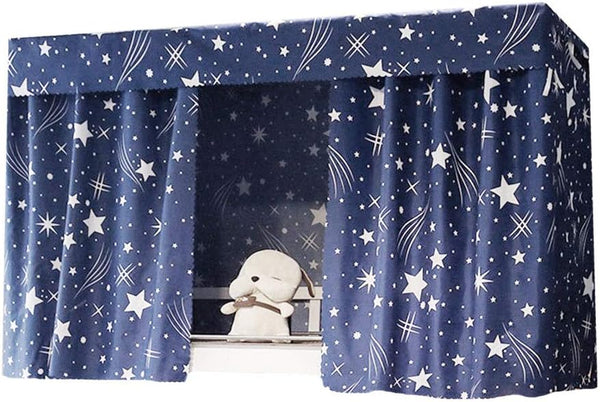 Adela Dorm Home Bunk Bed Curtains - Breathable Dustproof Single Sleeper Bed Canopy Blackout Cloth Curtain (1.15, 3PCS)