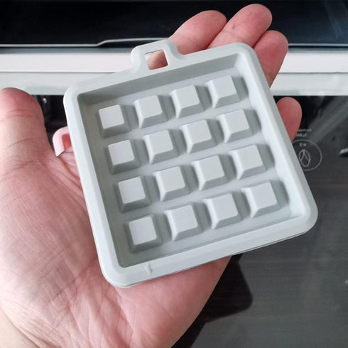 2-Pack Silicone Waffle Mold, Muffin Pans, Waffle Maker Baking Tray, Blue & Pink (Square: 3.3x3.3x0.4 inch)