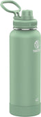 Takeya Actives 40 oz Vacuum Insulated Water Bottle, Premium Quality with Spout Lid, Cucumber
