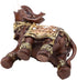 Feng Shui Wood Grain Elephant Statue 5.5" - Thai Elephant with Trunk Up - Collectible Figurine for Home Decor