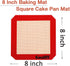8 Inch Square Silicone Baking Mat, Set of 3 Silicone Cooking Mat for 8 Inch Cake Pan, Silicone Mat for Baking, Silicone Mat for Baking Sheet (Red, Blue, Grey) by Goalfly