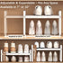 1-Tier (H:10"), 14.9"-23.6", Closet, Pack Expandable Metal Shoe Rack Adjustable Width Heavy-Duty Free-Standing Shoe