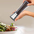 Pepper Grinder or Salt Grinder with Adjustable Coarseness, Ceramic Blades, Refillable Tall Glass Body (6OZ, 7.5")