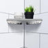 Sanbege 2 304 Pcs Stainless Steel Corner Shelf with Screws, Triangle Shower Caddy, Wall Mount Soap Holder for Bathroom
