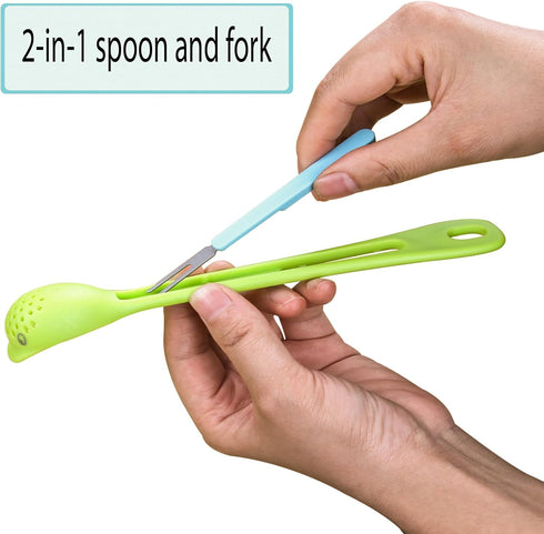 pickle forks 2 pieces Olive Spoon, pickle picker Jar Spoon and Fork Set, for Kitchen Olives Cans, Onions, Cucumbers, Slotted Spoon by ziHenryDa