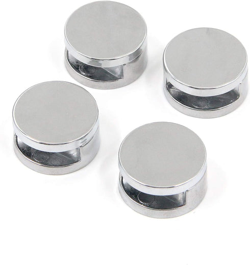 MY MIRONEY 4Pcs Zinc Alloy Mirror Clips, Floating Glass Clip Clamps for Wall-Mounted Bathroom Mirrors