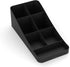 Mind Reader Cup and Condiment Station, Countertop Organizer for Coffee Bar, 7.25"L x 15.5"W x 5.25"H (Black)