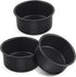 E-far 4 Inch Cake Pan Set of 3, Nonstick Stainless Steel Mini Round Pans for Baking Smash Cakes